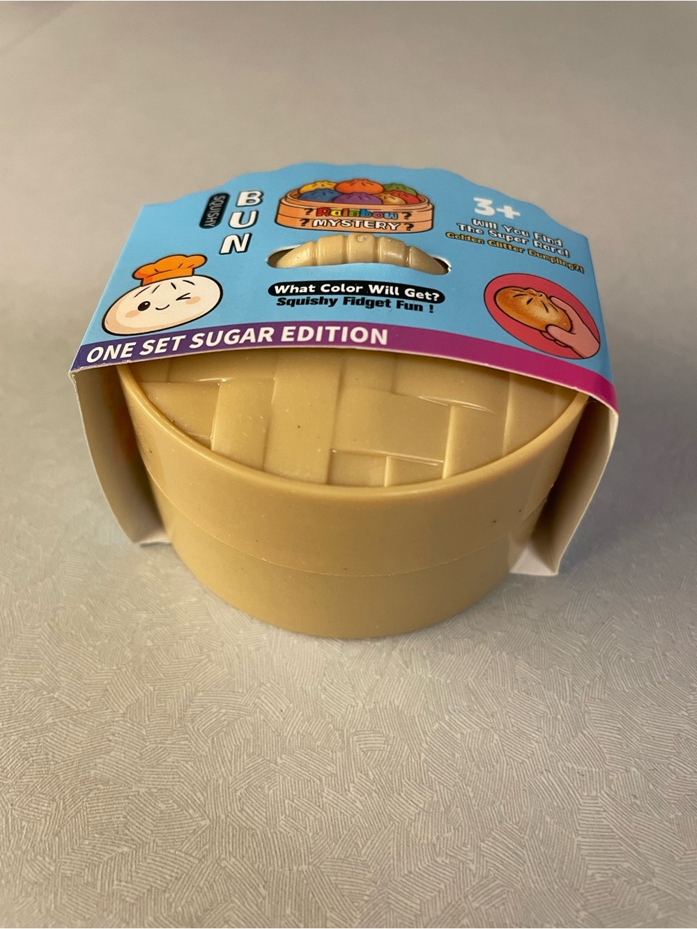 Squishy Bun Fidget Toy - Sugar Edition in Beige
